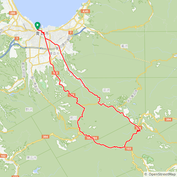 笠松峠サイクリング|距離74km