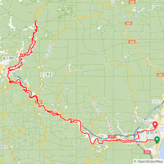 古祖母山サイクリングMAP