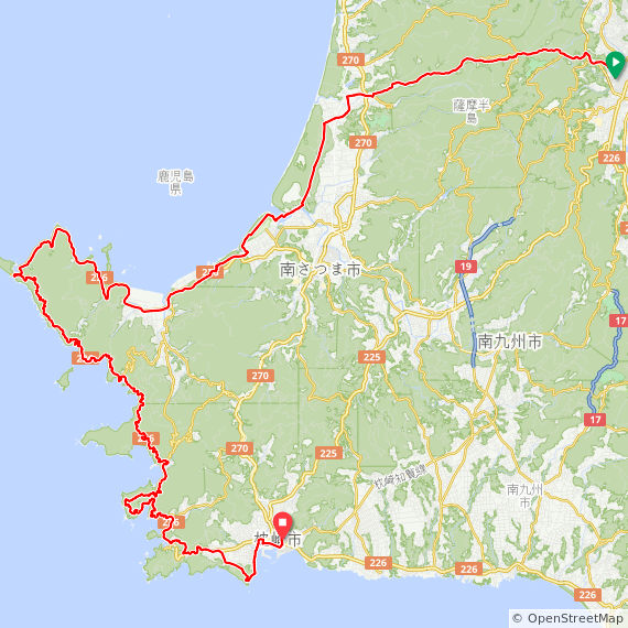 伊作峠サイクリングMAP