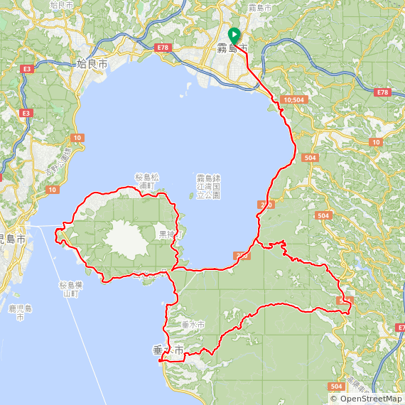 牛根峠サイクリングMAP
