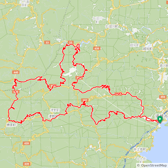 四国カルストサイクリングMAP