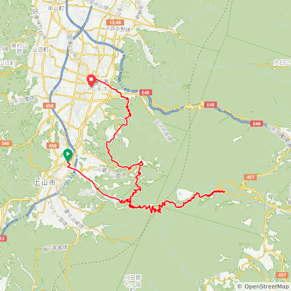 蔵王山サイクリングMAP