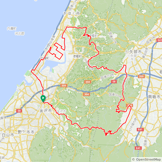 夕霧峠サイクリングMAP