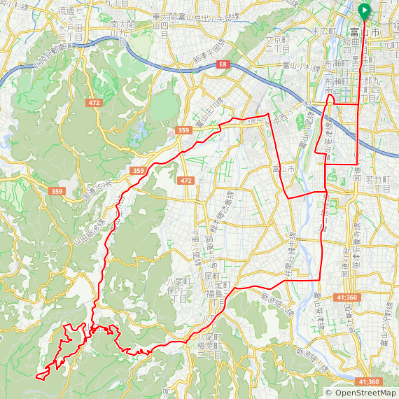牛岳サイクリングMAP