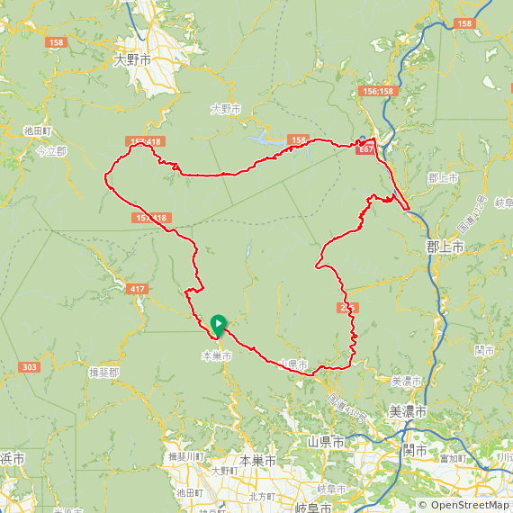 温見峠サイクリングMAP