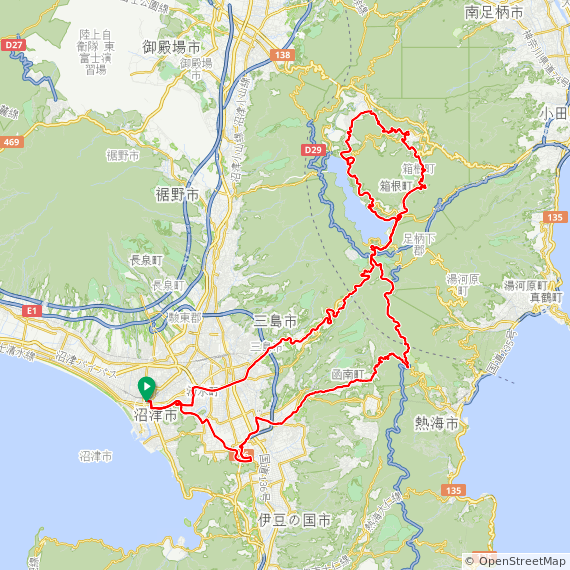 箱根峠サイクリングMAP